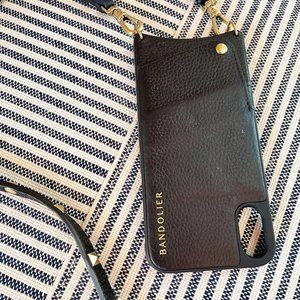 Bandolier Leather iPhone XR Case with Studded Stra